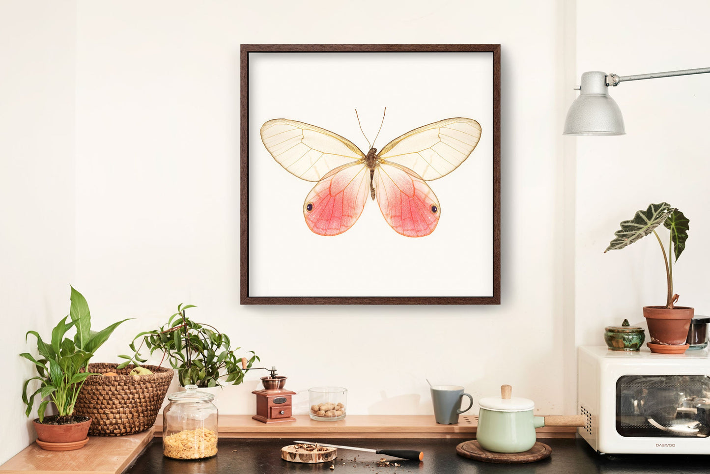 Pink Glasswing Butterfly - Instant Digital Download
