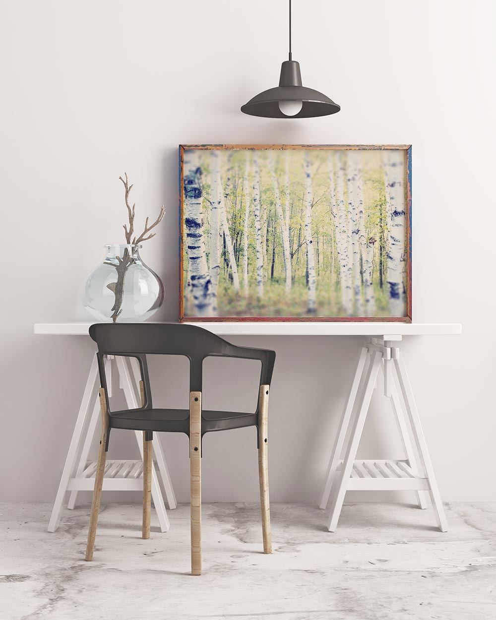 Sample framed print of Birch Trees in Spring